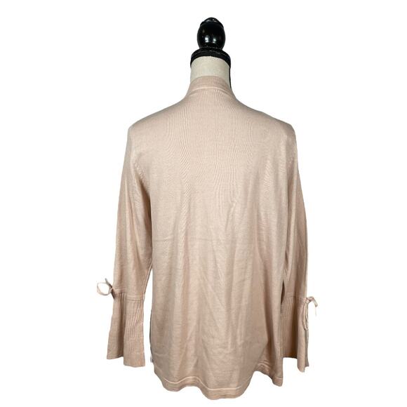 89TH + Madison Cream Beige Drape Tie Sleeve Open Cardigan     Size: XL - Picture 3 of 4